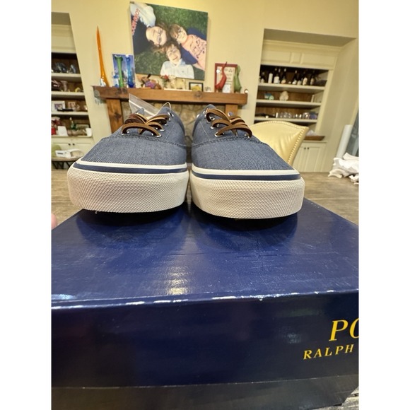 Polo Ralph Lauren Keaton-Pony Size 9D Chambray Herringbone Classic Sneaker main image 6